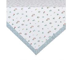 Clayre & Eef ISL01 Tischdecke Blumen Motiv 100% Baumwolle Landhausstil/Romantisch 100 * 100 cm