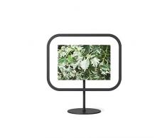 Umbra Infinity Sqround 10 x 15 cm Bilderrahmen zum Aufstellen oder Aufhängen, Metall, Schwarz, normal