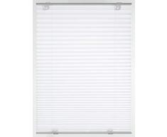 GARDINIA Plissee Solo mit Saugnäpfen, Blickdichtes Faltrollo, Alle Montage-Teile inklusive, 2 Bedienschienen aus Aluminium, Weiß, 100 x 130 cm (BxH)
