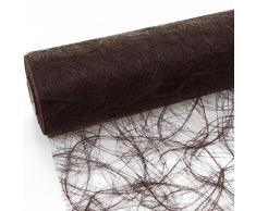 Sizoweb Tischband - 25 Meter Rolle + 100 Deko Herzen Gratis (30cm Breite, in Chocolate)