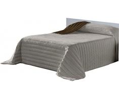 Lucena Cantos - Tagesdecke zweifarbige, Linea, Faser 120 gr, (Schokolade, 300 x 270)