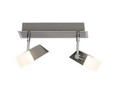 Brilliant Run LED Spotbalken 2 flg Deckenstrahler dimmbar durch EasyDim-Technologie schwenkbar eisen/chrom 980 Lumen, LED integriert