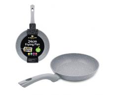 Blackmoor 67109 Non-Stick Anti-Scratch Frying Pan, Grey 24cm Kratzfeste Bratpfanne 24 cm mit Antihaft-Beschichtung Grau, Aluminum
