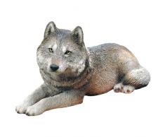 Sandicast Große Life Größe Gray Wolf Skulptur, grau, Original Size