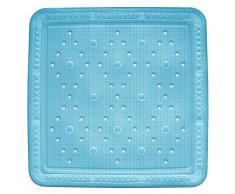 Kela 22377 Duschwanneneinlage, Mit Sauger, PVC-Weichschaumbeschichtet, 55 x 55 cm, Kreta, Hellblau
