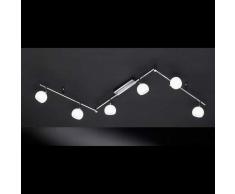 Wofi Deckenspot Valley 6-flammig, chrom, Länge ca. 167.5 cm, Abhänung ca. 17 cm, 9536.06.01.1000