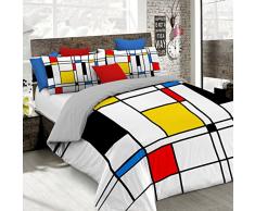Sogni Dautore Italian Bed Linen Bettbezug, Doppelte, 100% Baumwolle, Multicolor SD66, DOPPEL