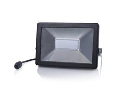 Smartwares LED Fluter Slim, Metall, schwarz, 6 x 27 x 18.5 cm