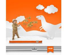 JAY-BE Kleinkinder Schaumstoff gratis Federkernmatratze, Stahl Frühling mit Hypoallergen Airflow Faser, weiÃ/orange, Single