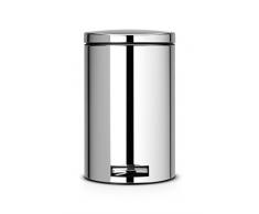 Brabantia Treteimer 12 L Silent mit Kunststoffeinsatz/Brilliant Steel