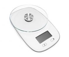 Tristar KW-2445 Küchenwaage Maximale Tragkraft: 5 kg Gehärtete Glasplatte, Glas, White, 16 x 23 x 50 cm