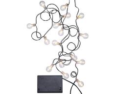 LED-Lichterkette Glow Lights, 16 teilig, 16 warm white LED, Kabel schwarz, ca. 225 cm Länge, Batterie, Timer
