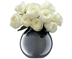 LSA Vase Polka H16cm, Platinfarben