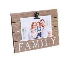 Home Decoration Klemmbrett Memoboard Family Foto Holz 22.8 x 1.2 x 17.8 cm