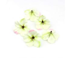 100/lot Spring Seide Orchidee Künstliche Blume Köpfe Gladiolen Cymbidium Blumen für Hochzeit Dekoration lichtgrün