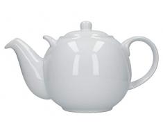 Dexam London Pottery Teekanne rund, für 10 Tassen, weiß