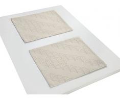 Adam Argentinian Criolla Tischset, Bio Baumwolle, Naturweiß, 30 x 40 cm, 2-Einheiten