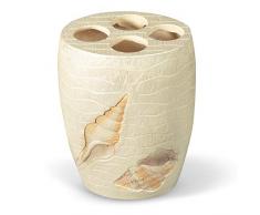 Tatkraft Margarita Zahnbürsten-Halter, Polyresin, Beige, 8.5x6.5x10.5CM