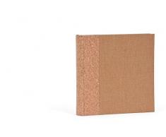 Henzo Einsteckalbum Cork für max. 200 Fotos 10x15cm Fotoalbum, Kork und Leinen, braun, 22.5 x 22.5 x 5 cm