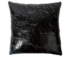 Crack-Kissenbezug – Kissenhülle im glitzernden, individuellen Antik-Look – Dekokissen – 50x50 cm – 980 black – von ’zoeppritz since 1828’