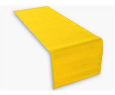 Lemos Home Tischläufer aus Baumwolle 45x150 mm, Gelb, 45x150 cm
