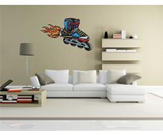 Indigos KAR-Wall-sport073-110 Wandtattoo Sport 073 - Rollschuhe - Wandaufkleber - 70 x 110 cm
