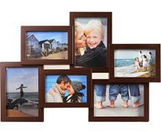 Henzo Holiday Gallery 6 Frame dbraun Galerierahmen, Plastik, Dunkelbraun, 31,5 x 45,5 x 2,5 cm