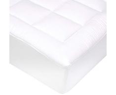AmazonBasics - Matratzenauflage mit Daunen-Alternative, mit Mikrofaser-Hülle - 140 x 190 cm
