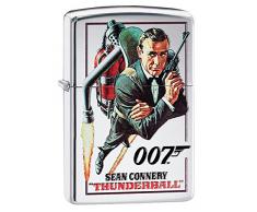 Zippo James Bond Feuerzeug, Messing, High Polish Chrome, One Size