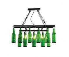 Kare Hängeleuchte Beer Bottles, 34133, grosse Pendelleuchte, rustikale Esszimmerlampe im Industrial Design, kupferfarben (H/B/T) 85x86x32cm
