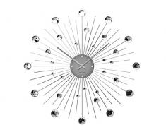Karlsson Wanduhr Sunburst Kristall Large, Stahl, Silver, 4x50x50 cm