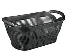 Tontarelli Ingrid Wäschekorb, anthrazit, 59 x 27 x 39 cm