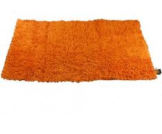 Gözze Teppich, 100% Baumwolle, Wollgarn-Hochfloroptik, 60 x 100 cm, Orange, 1010-0764-74