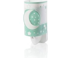 Dalber Kinder Nachtlicht Mond und Sterne MoonLight Grün, Polypropylen, E14, 1 W, 6 x 7 x 13 cm