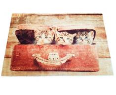 oKu-Tex Fußmatte | Schmutzfangmatte | Deco-Star | Aufdruck/Motiv | Kätzchen | Katze | Tiere | Dekorativ | Innenbereich | rutschfest | 50x80 cm