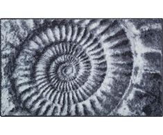 Grund photorealistisch Badteppich 100% Polyacryl, ultra soft, rutschfest, ÖKO-TEX-zertifiziert, 5 Jahre Garantie, AMMONA, Badematte 70x120 cm, grau