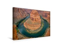 Calvendo Premium Textil-Leinwand 45 cm x 30 cm Quer, Horseshoe Bend, Arizona | Wandbild, Bild auf Keilrahmen, Fertigbild auf Echter Leinwand, Leinwanddruck Orte Orte