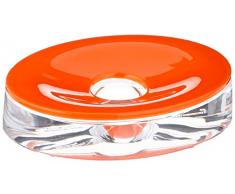 Ridder Gaudy Seifenschale, Acryl, orange, ca. 12,8 x 10,7 x 2,8 cm