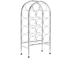 AmazonBasics - Geschwungenes Weinregal für 14 Flaschen, Chrom
