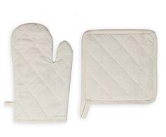 Soleil docre Handschuh und Topflappen Baumwolle Panama Ecru