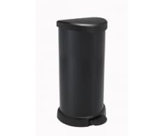 CURVER Deco Bin Abfalleimer, Kunststoff, schwarz metallic, 40 L