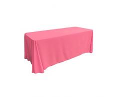 LA Tischdecke, Leinen, Polyester, Popeline, rechteckig, 228,6 x 33,8 cm 90 x 132 hot pink