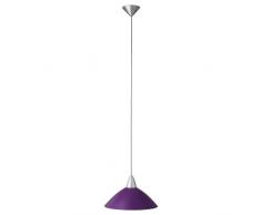 Brilliant Logo Pendelleuchte, 1-flammig, 1x E27 max. 100 W, Metall/Kunststoff, silber/violett 78270/78