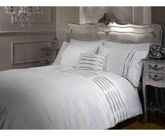 Belle Amie Crystal Bettbezug Quilt Bettwäsche Set, Polyester/Baumwolle, Weiß, King Size