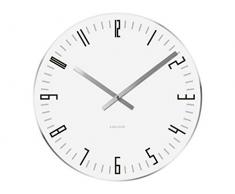 Karlsson Wanduhr Slim Index White Glass Mirror Edge, 42 x 3 x 40 cm