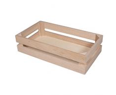 RAYHER 62727000 Holzkiste Latten-Optik, 30, 5x16, 7x7, 6cm, PLUS 2 Wandhaken, Holz, Natur, 30.5 x 17 x 7.5 cm