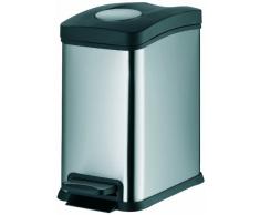 Kela 17131 Treteimer mit Verschlussdämpfung, Pedalbedienung, Fingerabdruckresistent, 8 L, Edelstahl, Owen