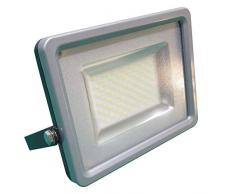 V-TAC 5683 LED 50 Watt SMD Fluter Scheinwerfer Strahler - Licht 4500 Kelvin tagweißes Licht - IP65 - 4000 lm - Ersetzt 250 Watt Halogen - Gehäuse Aluminiumdruckguss grau VT-4850