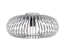 Trio Leuchten Deckenleuchte, Metall, E27, Grau Antik, 40 x 40 x 17 cm