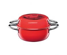 Silit Energy Red Topfset 2-teilig Topf Deckel Pfanne, Silargan Funktionskeramik, induktionsgeeignet, spülmaschinengeeignet, rot